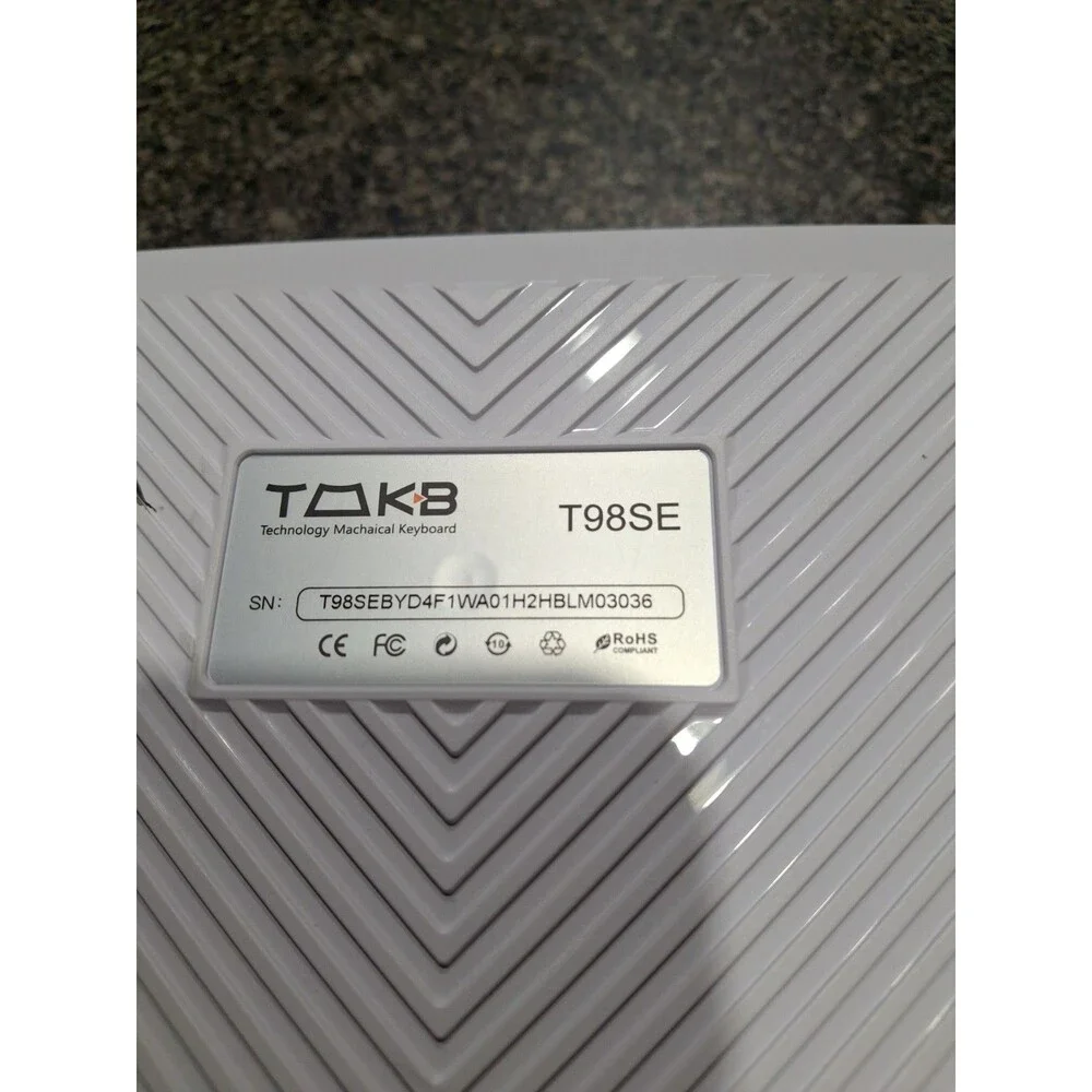 TAKB T98SE Mechanical Keyboard Wired White QWERTY Enhanced Function Keys.